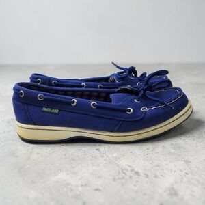 Eastland Chicago Cubs Navy Blue Boat Shoes Womens MLB Fan Gear Loafers 8.5